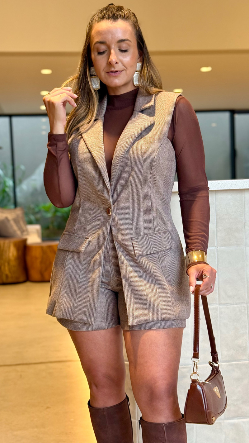 Conjunto Colete E Short Letícia
