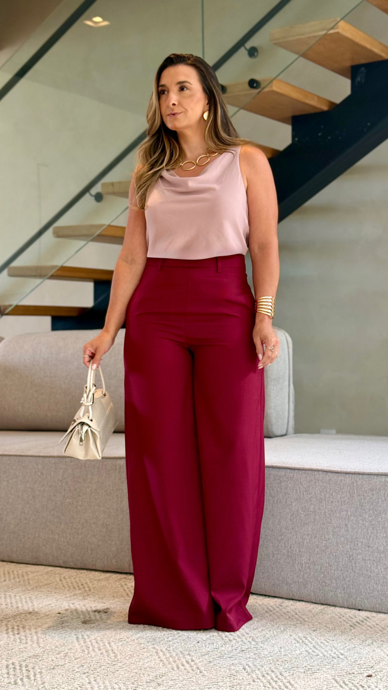 Calça Pantalona Com Lenço Ana