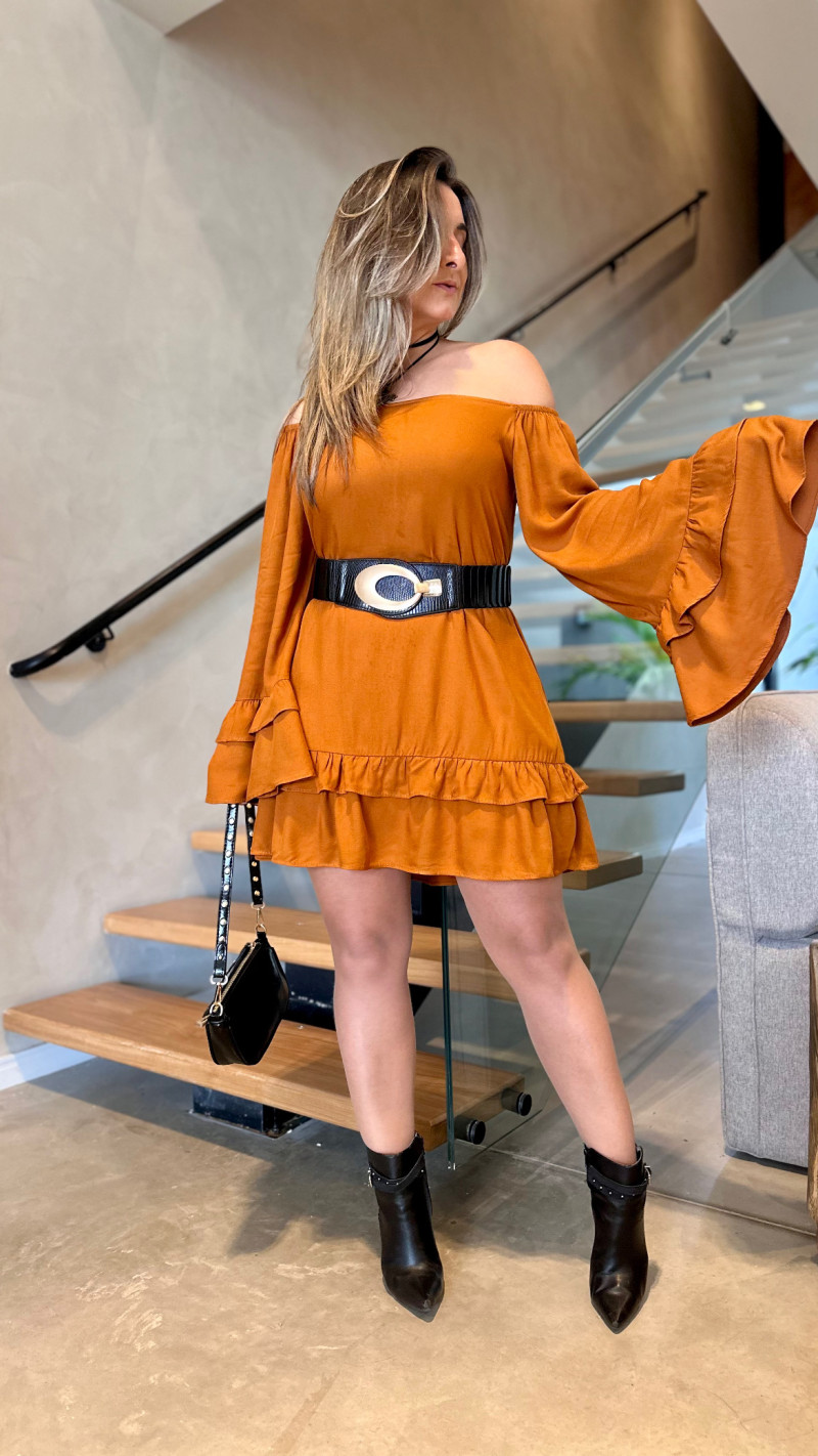 Vestido Curto Ombro Á Ombro Nicole