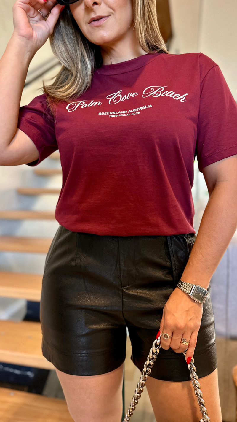 Short Couro Com Cinto Giovana