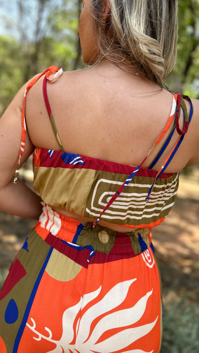 Conjunto Cropped E Calça Lilian