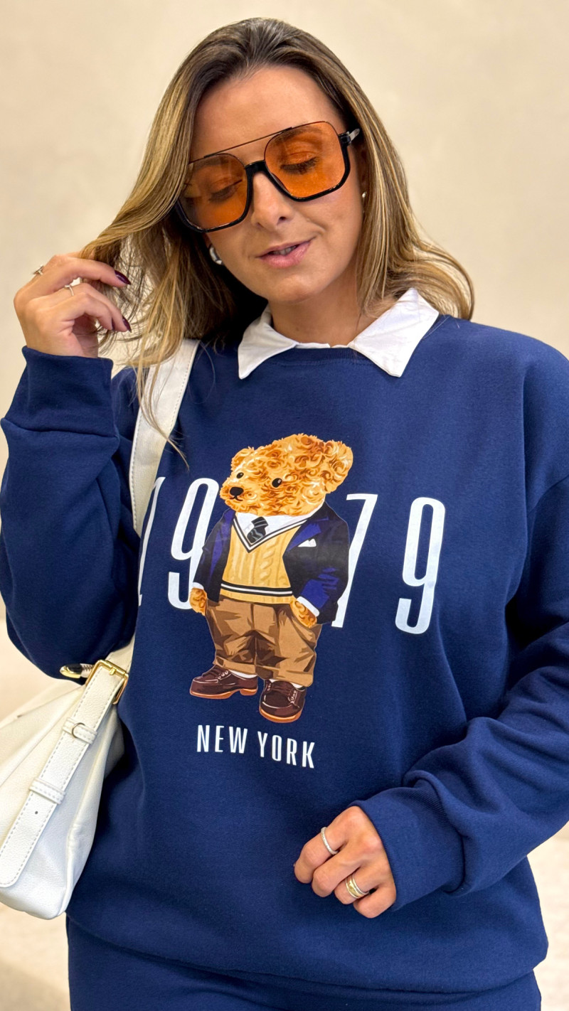 Conjunto Blusa E Calça Moletom Urso