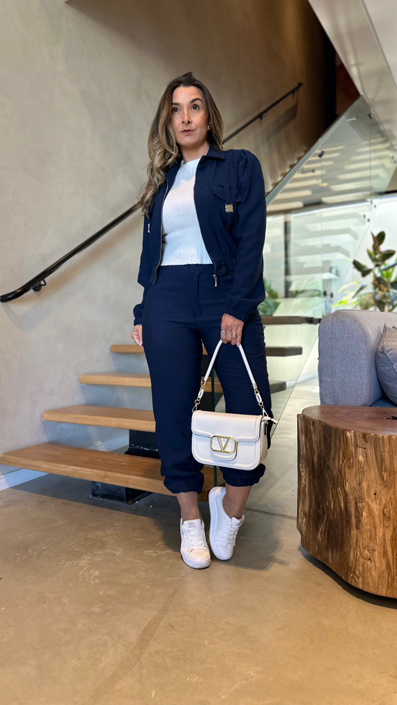Conjunto Jaqueta Bomber E Calça Jogger