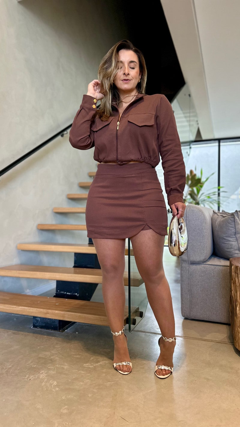 Conjunto Jaquetinha e Shortsaia Verônica