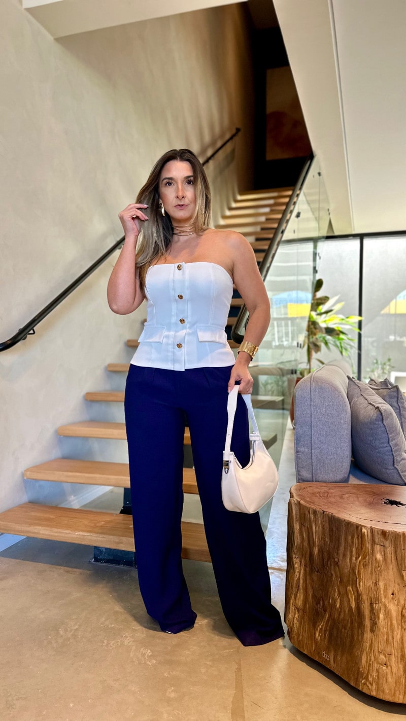 Calça Alfaiataria Pantalona Bruna