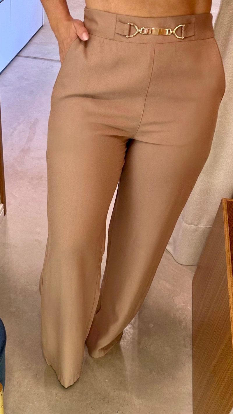 Conjunto Blusa Colete E Calça Pantalona Leticia