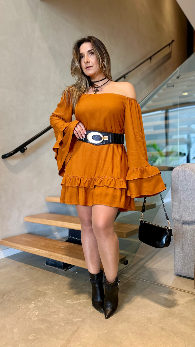 Vestido Curto Ombro Á Ombro Nicole