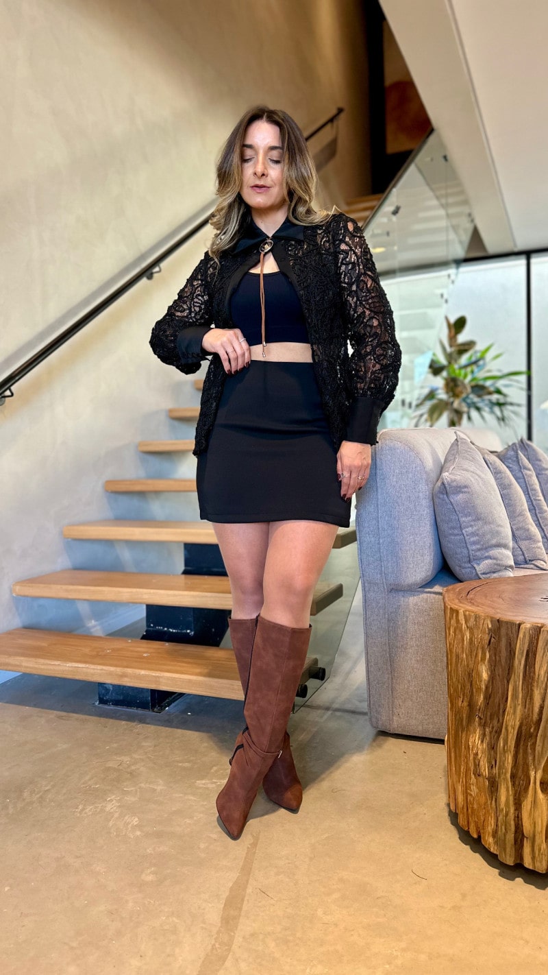 Conjunto Camisa E Saia Lais