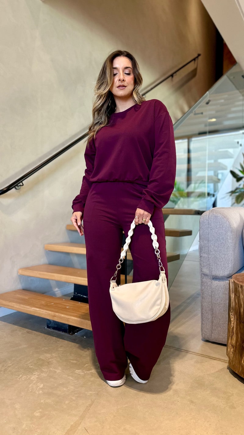 Conjunto Blusa E Calça Moletinho Camila