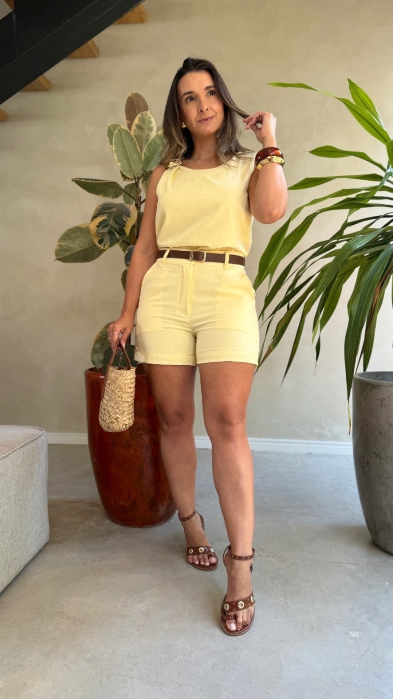 Conjunto Blusa E Short Ketelyn