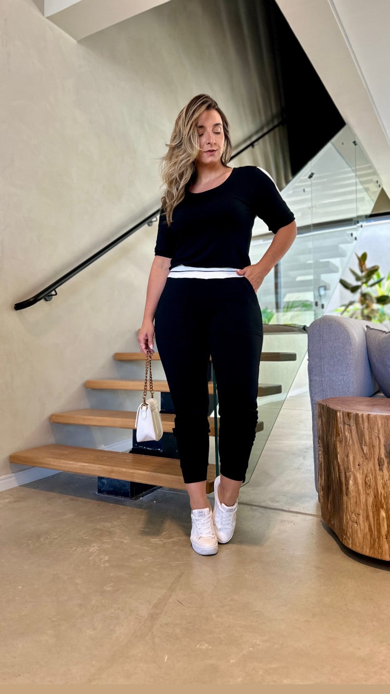 Conjunto Blusa E Calça Moletinho Demi