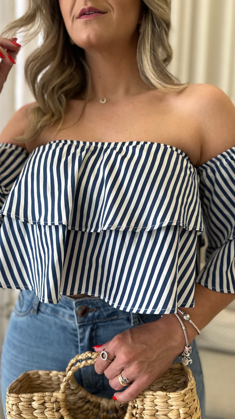 Cropped Listrado Mia