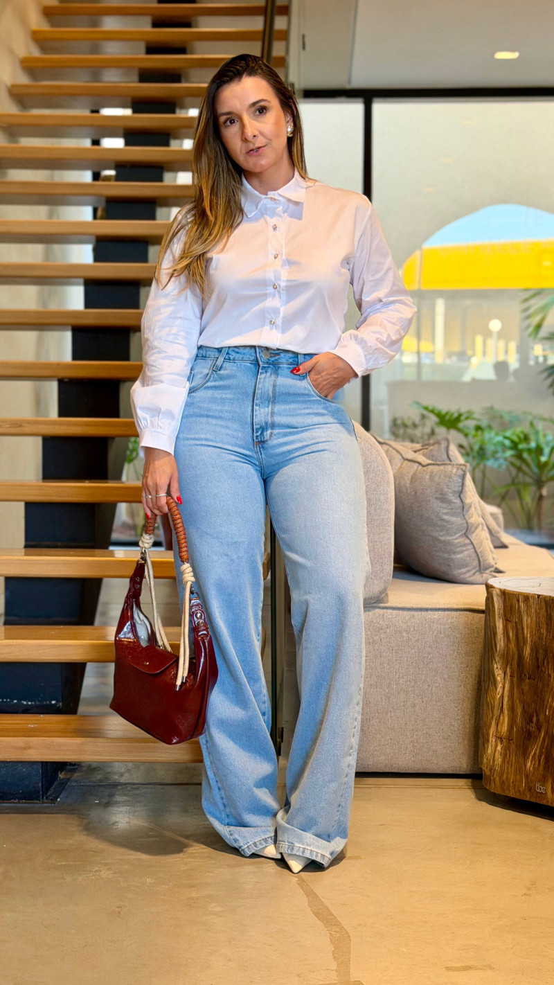 Camisa Tricoline Bianca