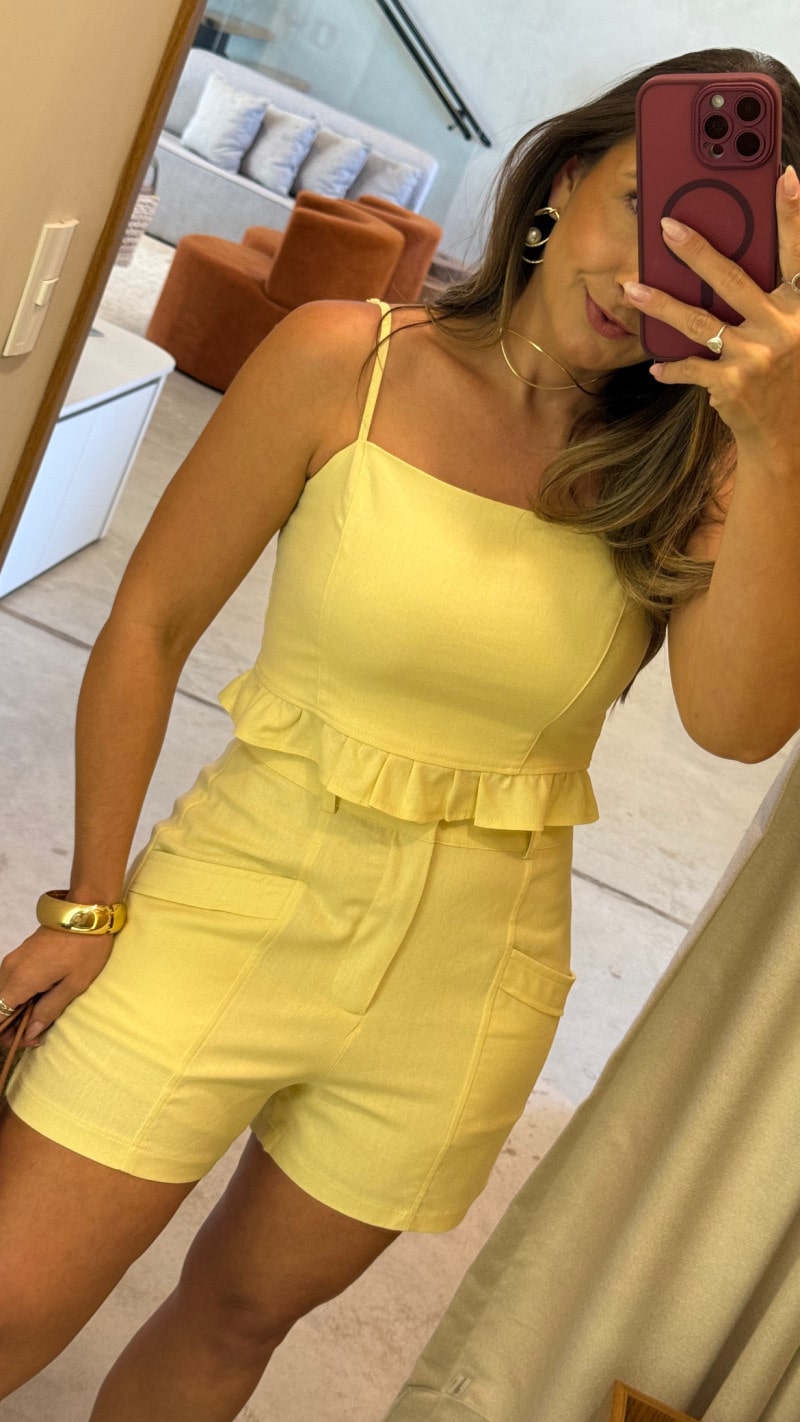 Conjunto Cropped e Short Camily