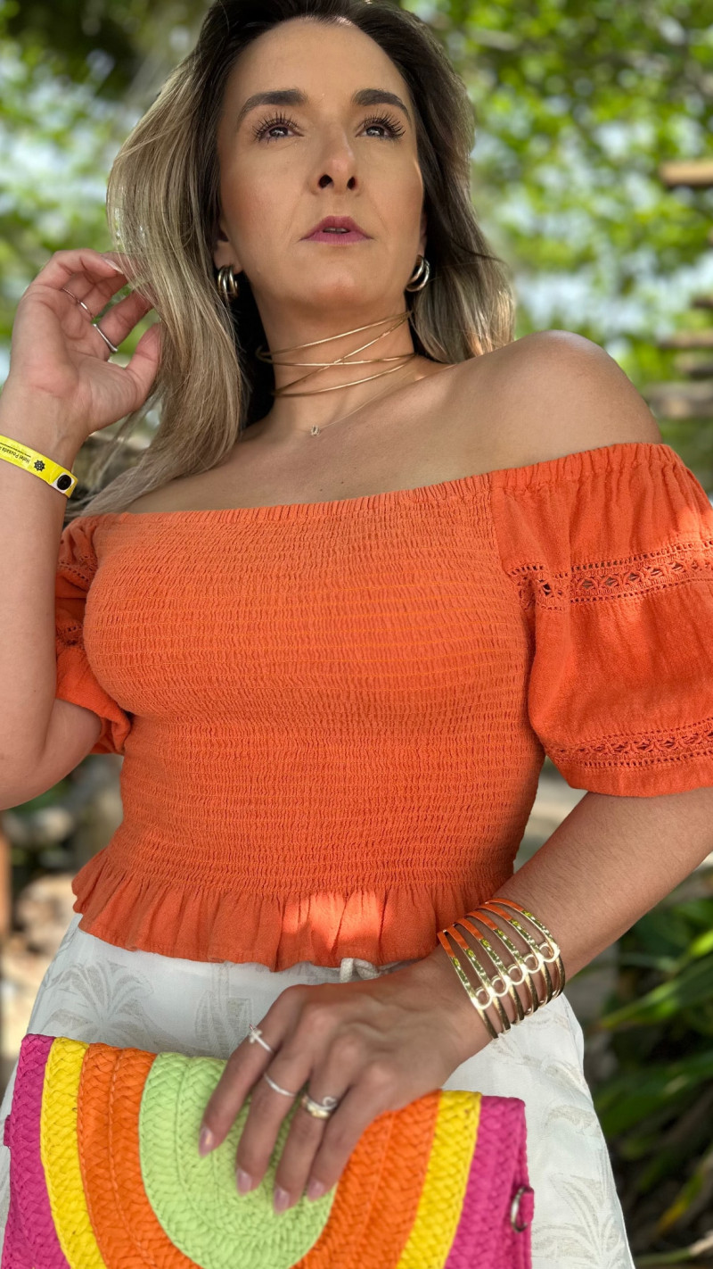 Cropped Ciganinha Lastéx Lupta