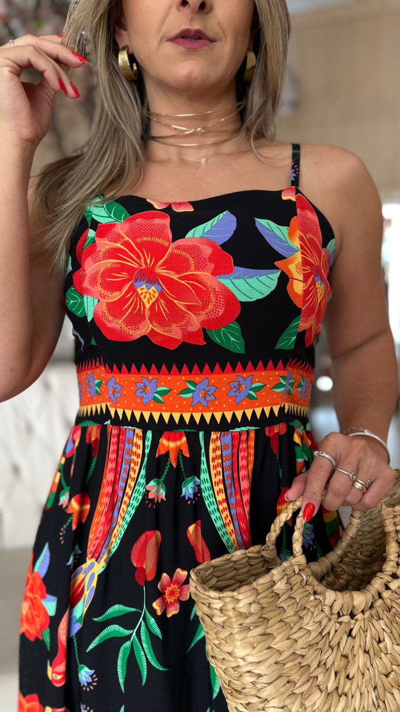 Vestido Longo Alcinha Vick Cores