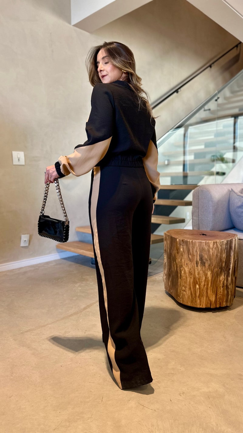 Conjunto Jaqueta Bomber E Calça Pantalona Brenda