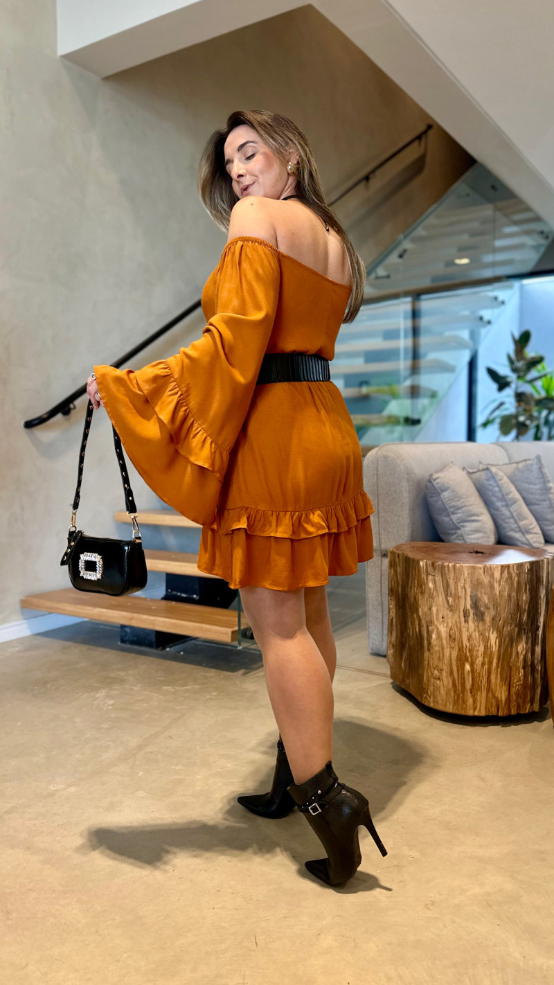Vestido Curto Ombro Á Ombro Nicole