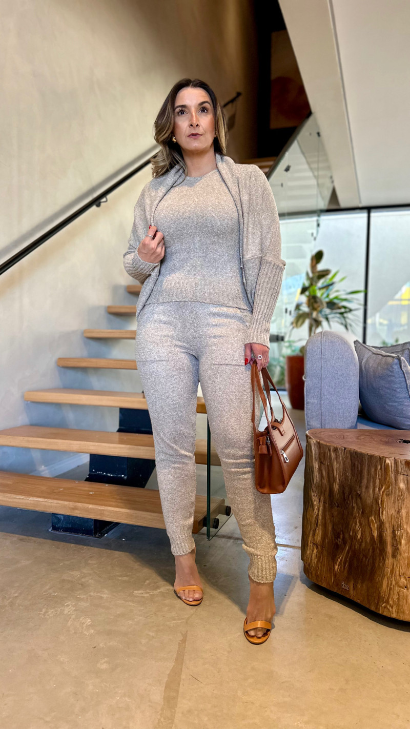 Conjunto 3 Peças Tricot Taina