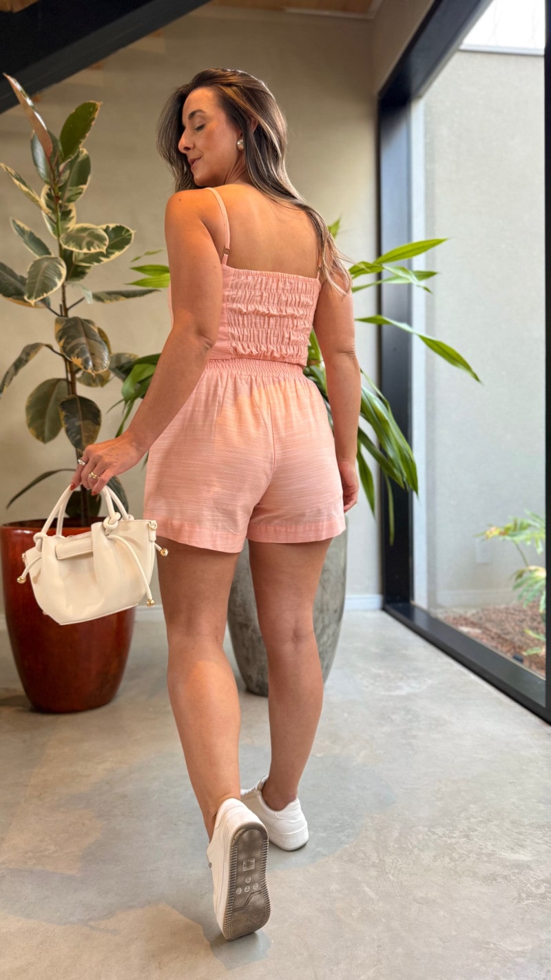 Trio Camisa Cropped e Short Fran