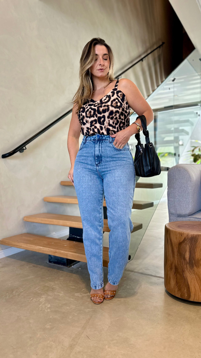 Regata Alça Larga Animal Print