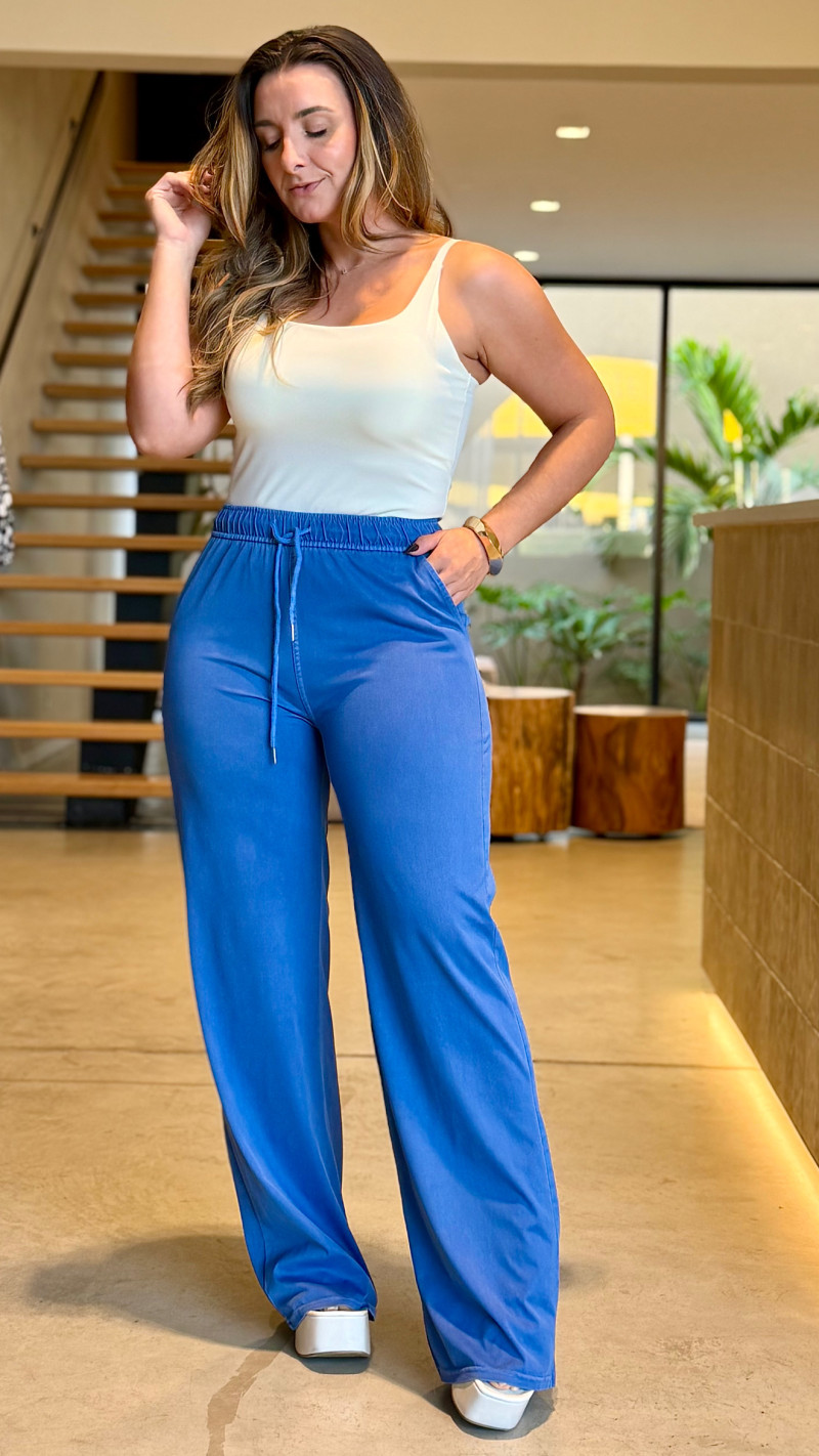 Calça Pantalona Tencel Cris