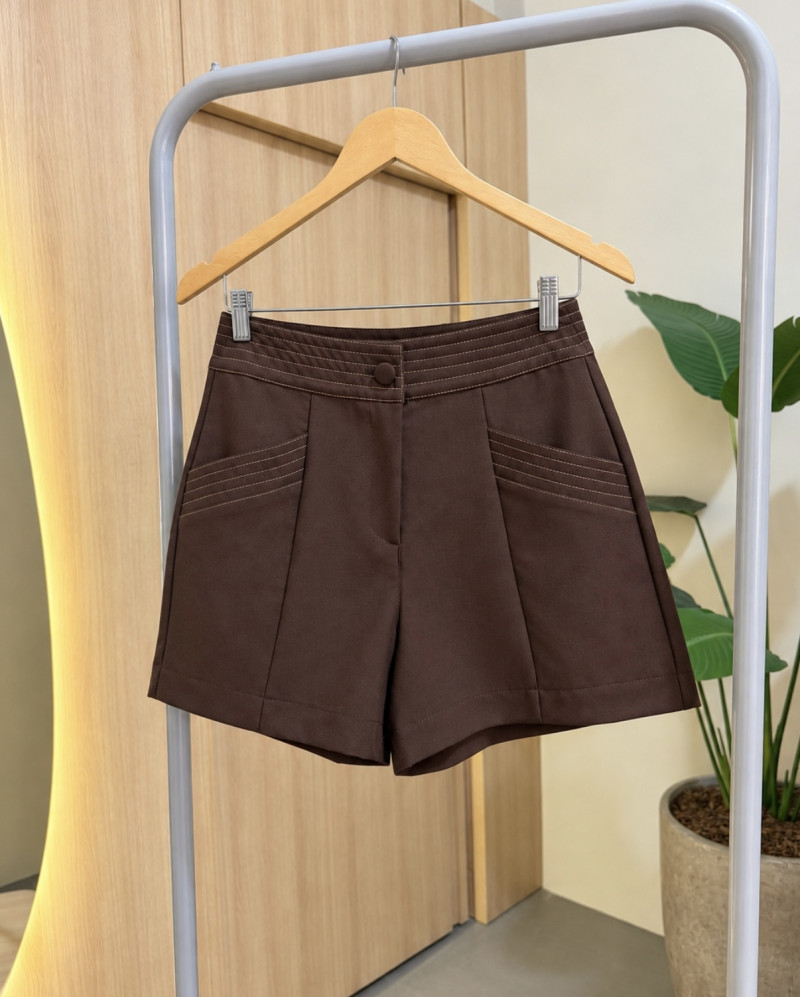 Short Alfaitaria Detalhe Pespontado Lili
