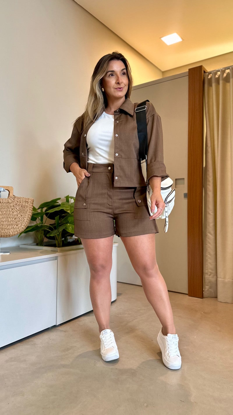 Conjunto Camisa E Short Mia