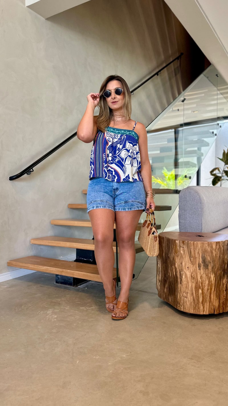 Short Curto Jeans Tai