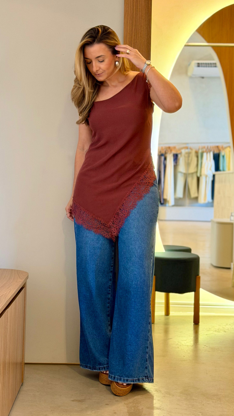 Calça Jeans Wide Super Lari