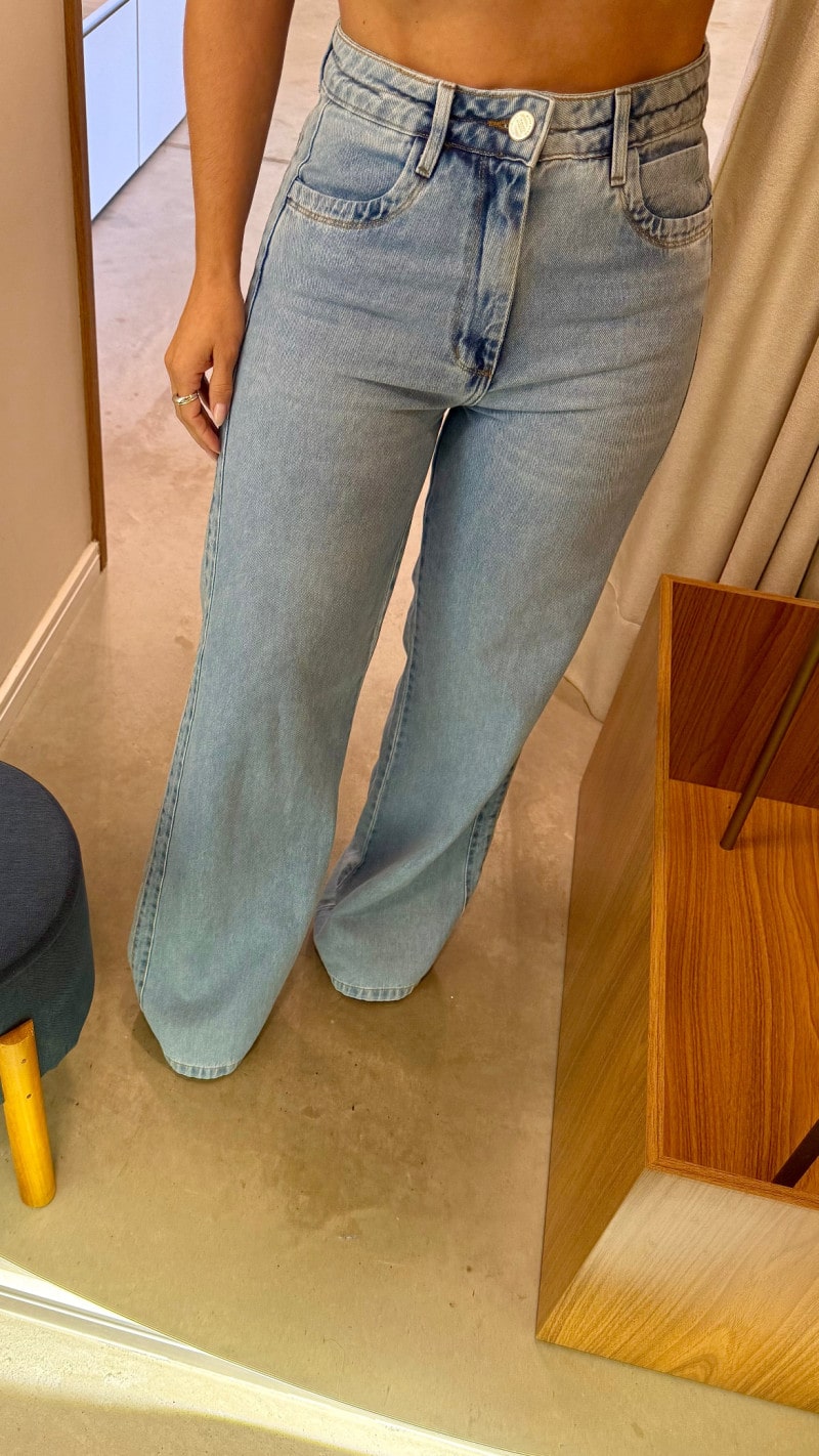 Calça Jeans Wide Leg Victória