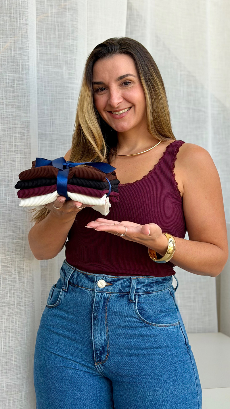 Blusa Canelada Alcinha Dri