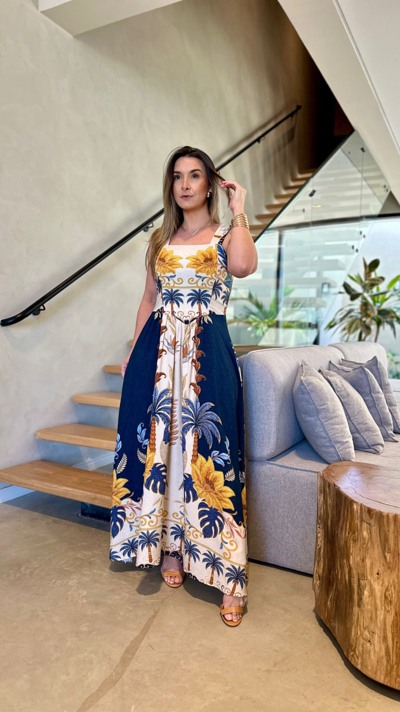 Vestido Longo Alça Larga Elen