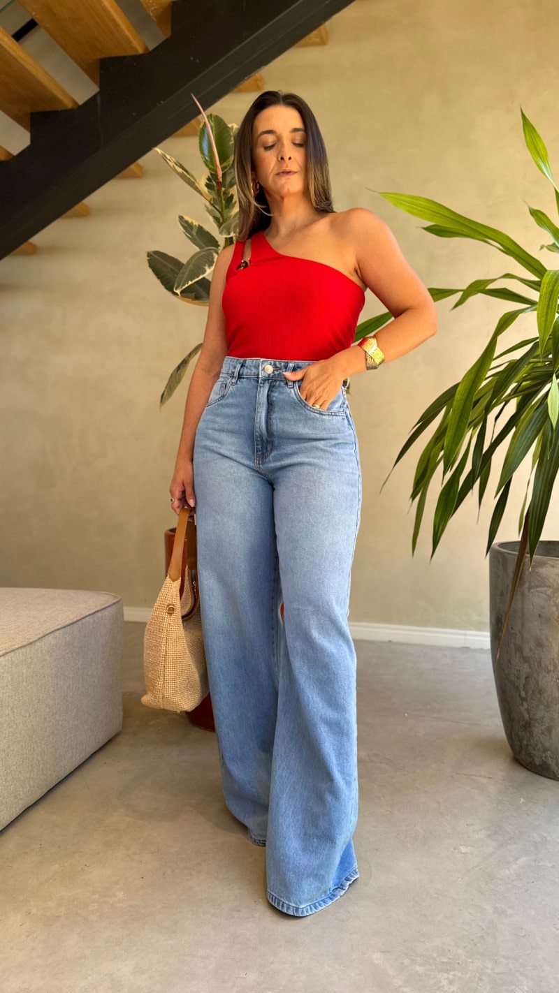 Calça Jeans Wide Leg Lana