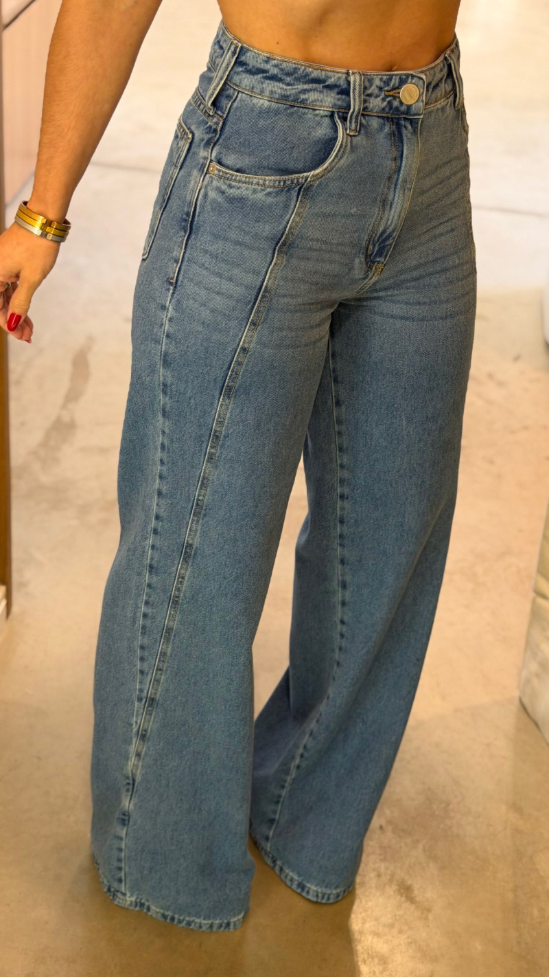 Calça Jeans Wide Ampla Valéria 