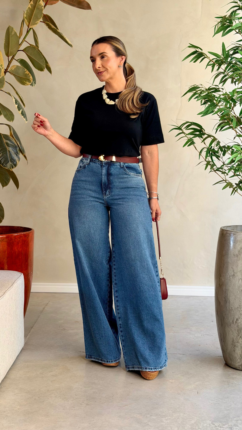 Calça Wide Ampla Marta 