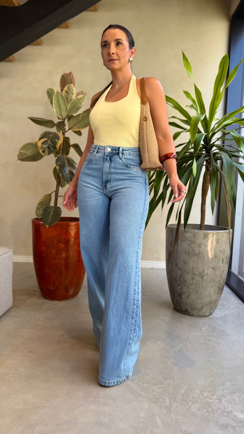 Calça Jeans Wide Leg Victória