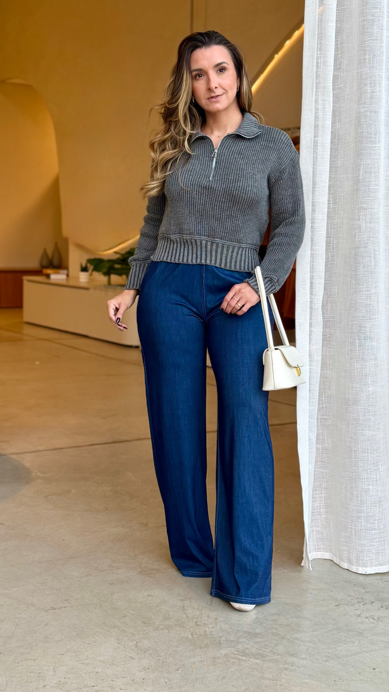 Calça Pantalona Tencel Cris