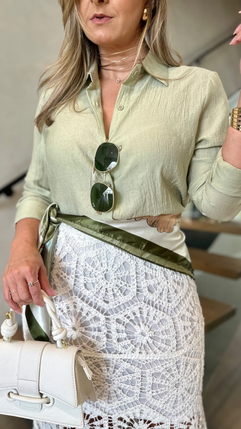 Saia Longa Crochê Gabi
