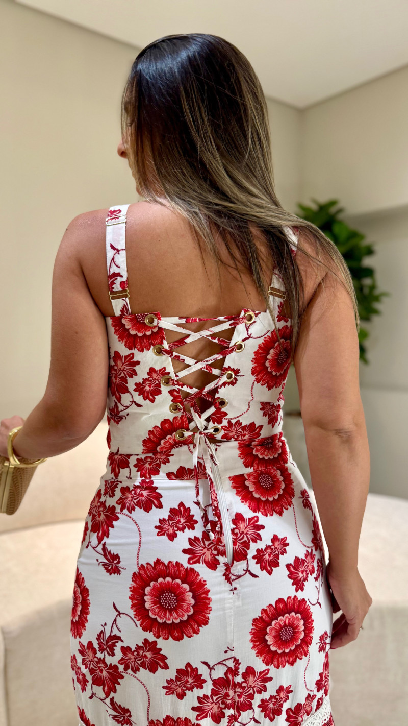 Conjunto Cropped E Saia Longa Mirela