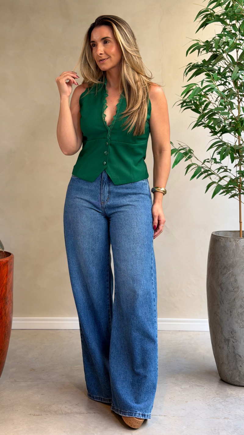 Blusa C/ Decote Lari