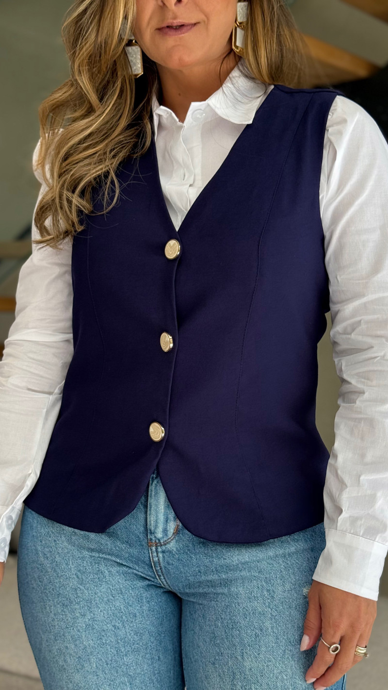 Conjunto Colete e Short Alfaiataria Carolina