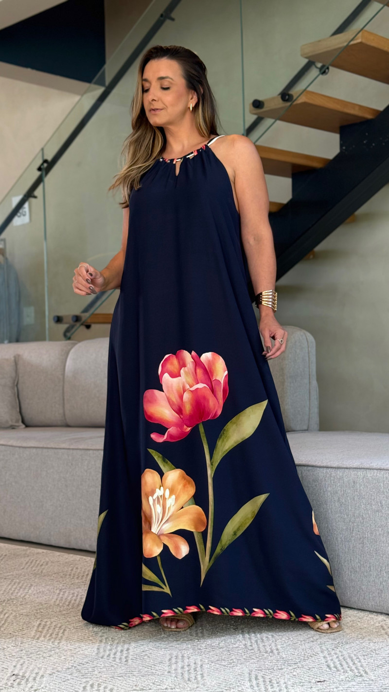 Vestido Longo Detalhe Busto Yasmin