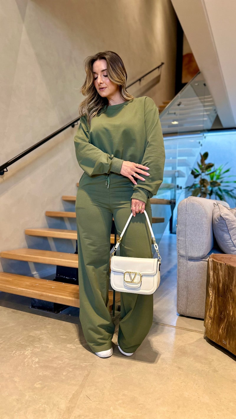 Conjunto Blusa E Calça Moletinho Camila