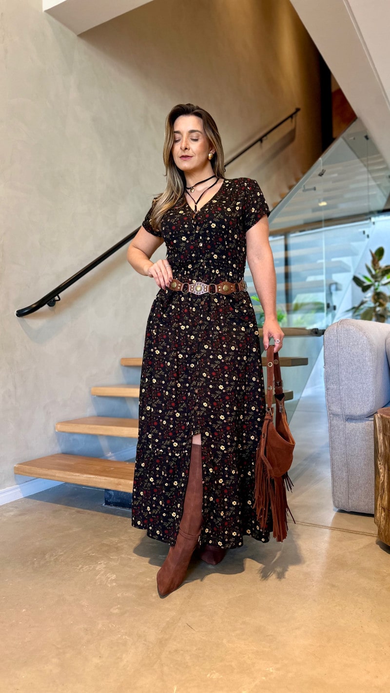 Vestido Midi Floral Bel
