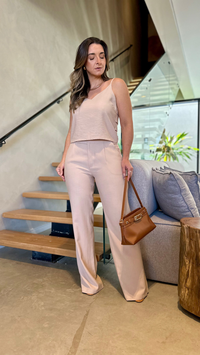 Conjunto Cropped E Calça Maitê