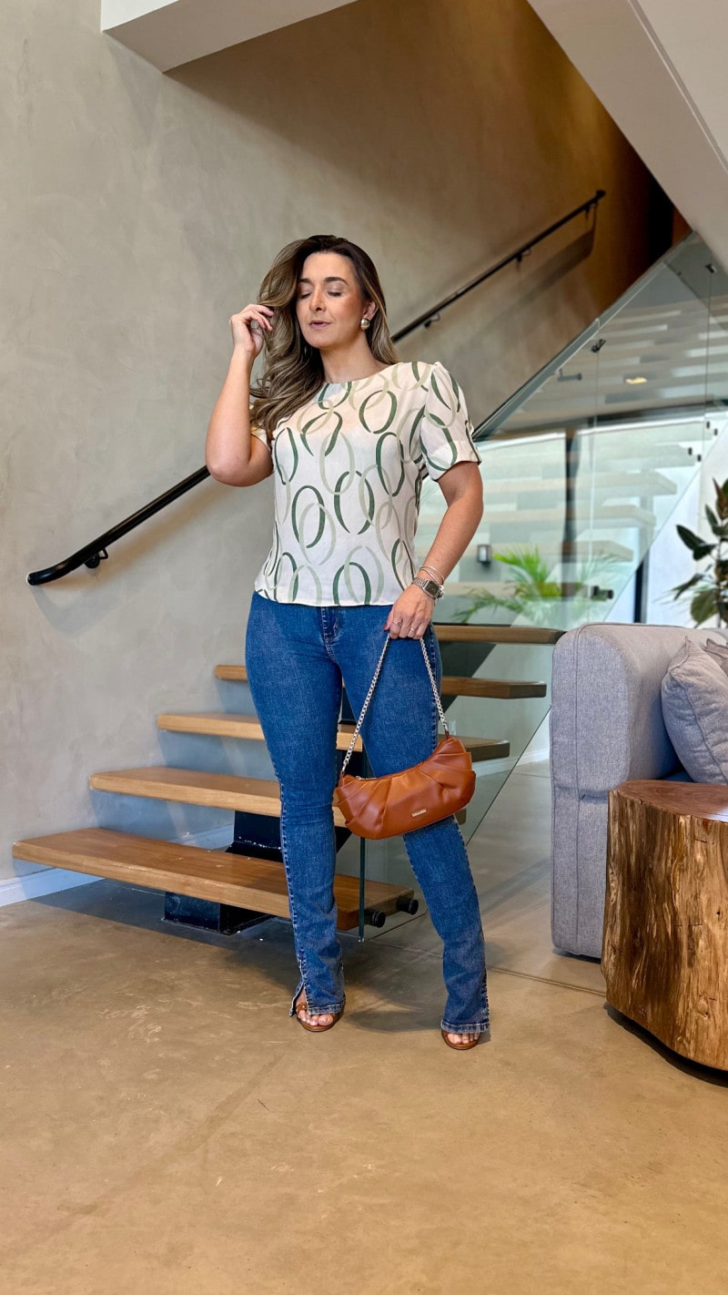 Blusa Manga Curta Maria