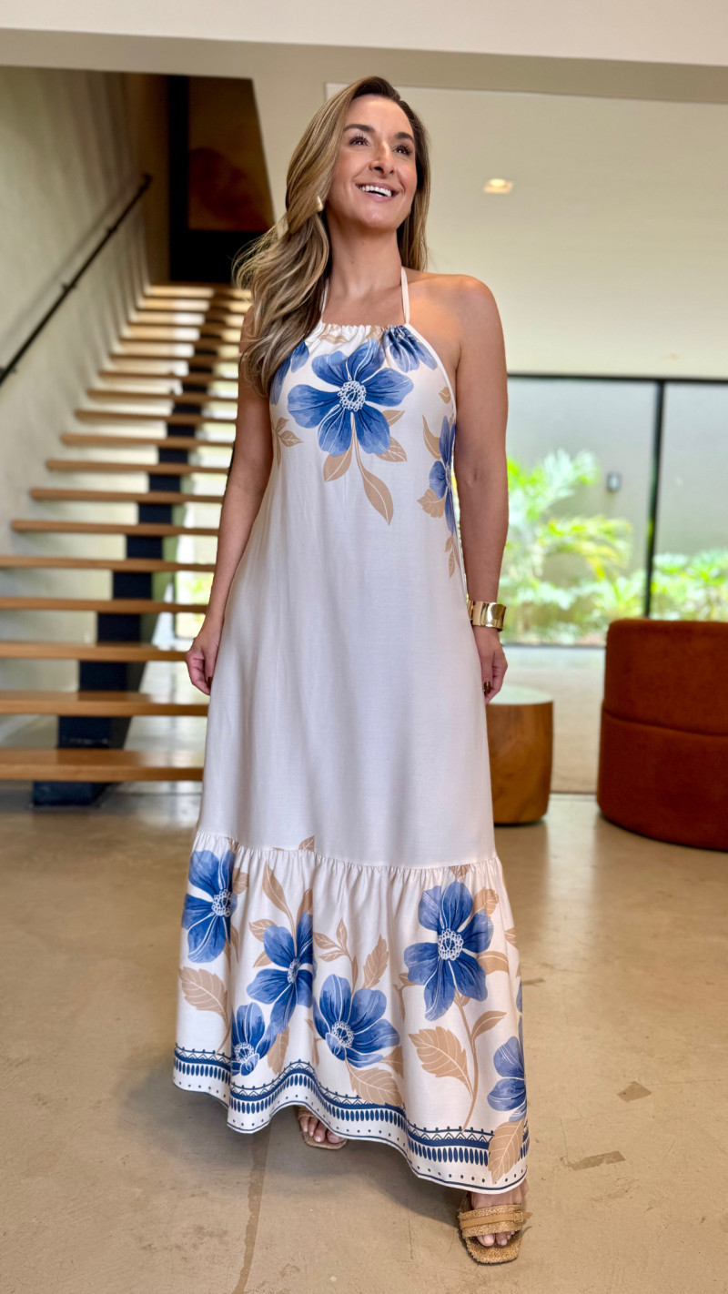 Vestido Longo Frente Única Gabriela