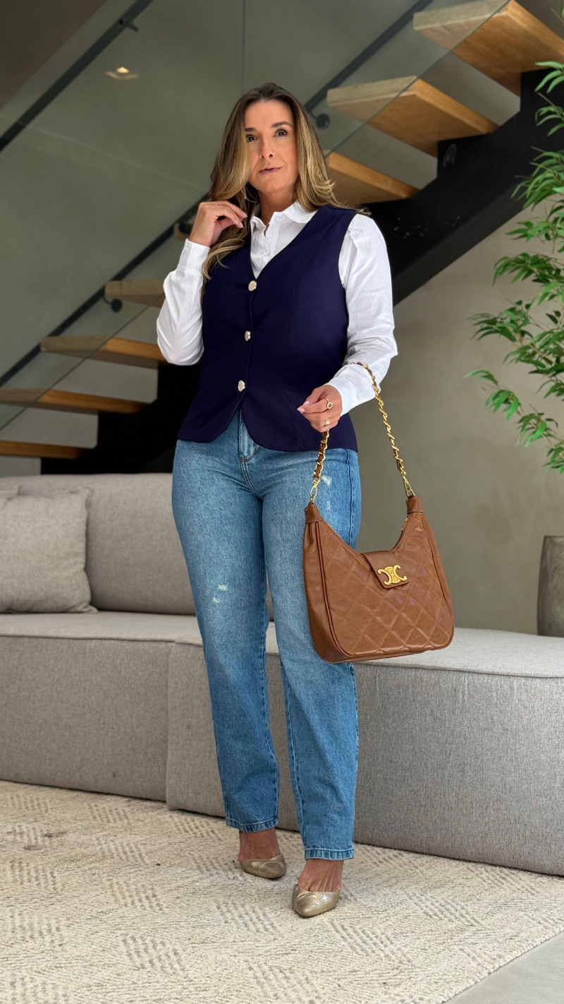 Conjunto Colete e Short Alfaiataria Carolina