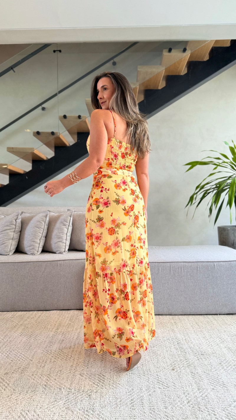 Conjunto Cropped E Saia Longa Diana